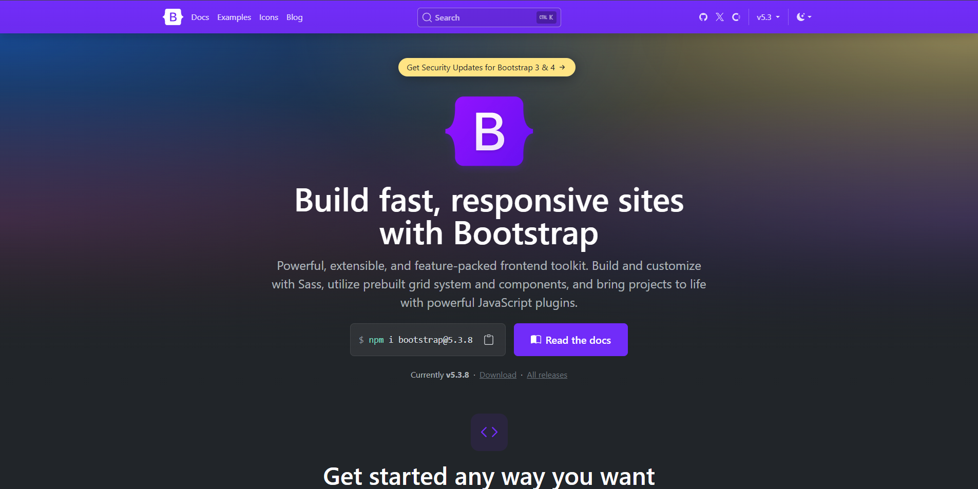 Bootstrap Screen Shot