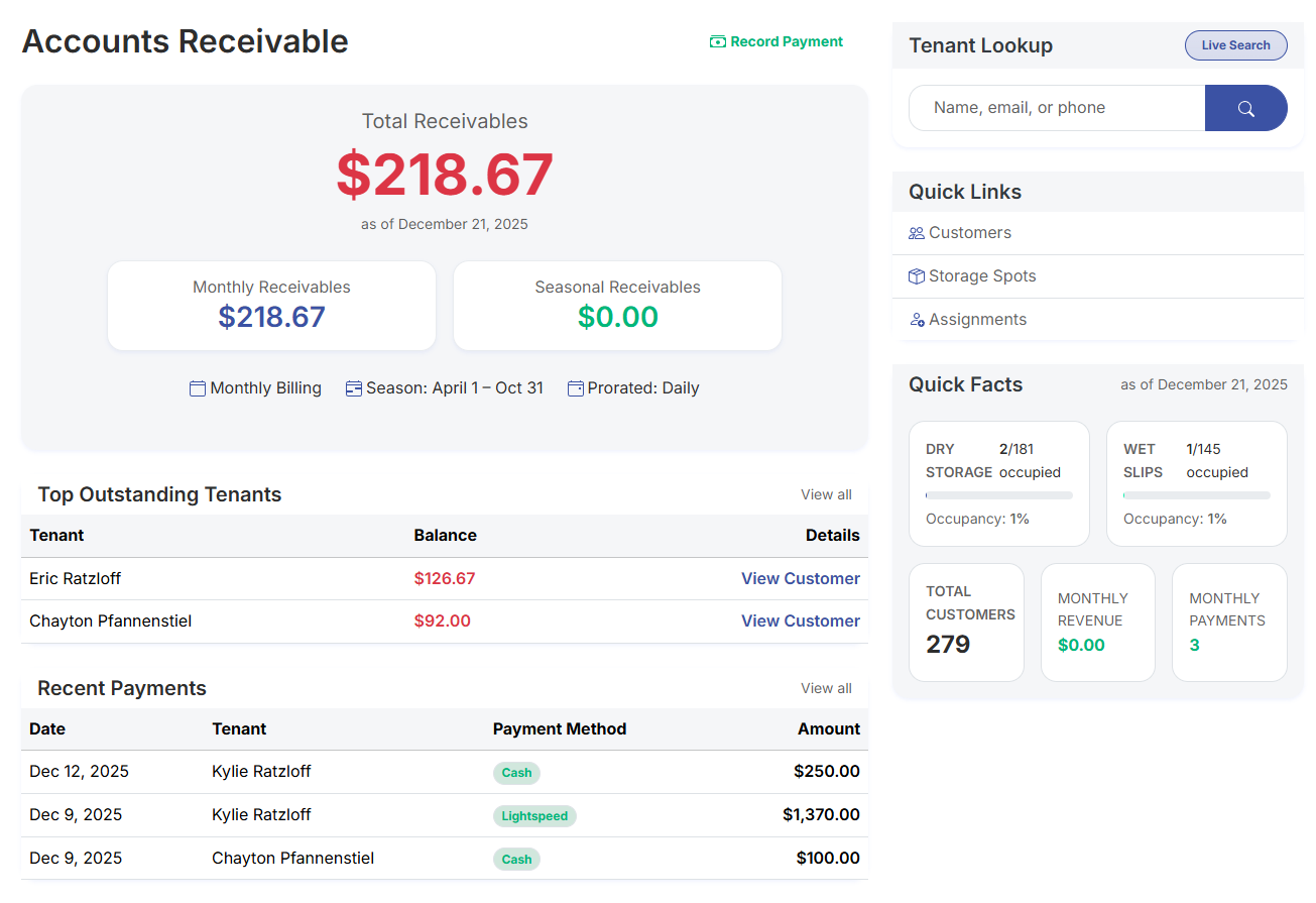 MLM Storage Screen Shot